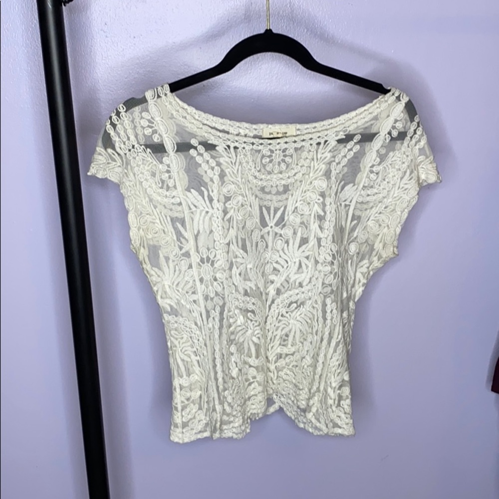 Lace Embroidered Top Paper + Tee